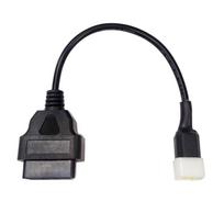 OBD2 į Delphi 6 kontaktų Motociklo Diagnostikos Adapterio Kabelis. OBD2 Connection Cable 16-pin to Delphi 6-pin black