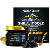 NutraStore Shilajit Gold Resin 20 gm | Pure Himalayan Shilajit with 24K Gold for Energy, Strength, Stamina & Vitality | 85+ Minerals with Fulvic