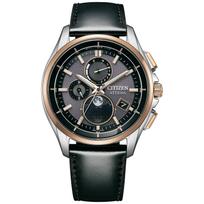 Citizen ATTESA Mėnulio Radijo Valdomas Vyriškas Eco-Drive Laikrodis, Modelis BY1004-17X, Titano, Juodas, Safyro black