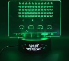 Mad Monkey Space Invaders - Acrylic Lamp