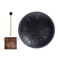 Plieniniai liežuvėlių būgnai 4/6 colių 8/9 tonų lietaus būgnas laukui sodui garso terapija muzikos instrumentai suaugusiems vaikams mini rankinis būgnas meditacijai 4 juoda