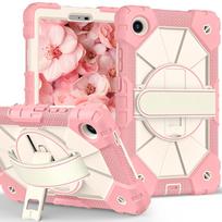 Kids Proof Case for Lenovo Tab One K9 8.7 Inch TB305ZU TB305FU 2025 360 Rotatable Stand Handle Grip Shoulder Strap Tab One 8.7 inch pink