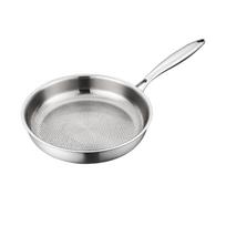 20cm Nerūdijančio Plieno Kaltos Tekstūros Keptuvė Nelipni Danga Be Dangčio Tinka Įvairiems Gaminimo Būdams Patvari Rankena One Size white