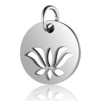 10Pcs/Lot Stainless Steel Buddha Lotus Charms Pendant Beads DIY Jewelry Making Necklace Bracelets Earrings Accessories white