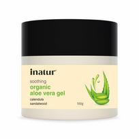Inatur Organic Aloe Vera Gel - Daily Moisturizer For Skin and Hair| Enriched with Calendula Extracts and Sandalwood| Natural, and Vegan| For All Ski