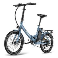Fafrees F20 Light 20ah foldable city e-bike,20x1.95 ,mechanical disc brakes,7-speed,6 km/h walk-assist mode,maximum assisted range of up to 80 km. pilkšvai melsva