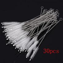 30 vnt. nerūdijančio plieno valymo šepetėlis gėrimo šiaudeliams, silikoninis, metalinis, stiklinis, minkštų šerių, buitiniai įrankiai 20cm Length-30pcs