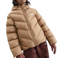 Nike Sportswear Therma-Fit Fashionable Versatile Hooded Long Sleeve Down Jacket Kids outerwear HQ4976-200 XL beige