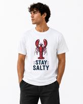 Stay Salty Lobster T-shirt | Funny Seafood Pun Tee | Nautical Coastal Apparel | XL brown
