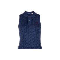 Polo Ralph Lauren Cable Knit Sweater Vest Women sweater vests Navy-Blue 211863281-002 L blue