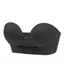 Push Up liemenėlė moterims be petnešėlių, priekyje be laidų, besiūlių, nematomų apatinių, minkšta, seksuali apyrankė S smėlis