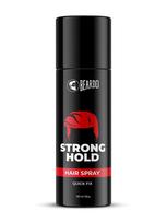 BEARDO Strong Hold Hair Spray, 192 Ml, Hair Spray For Men, Hair Styling, Hair Setting Spray, Hair Fixing Spray, Strong Hold, Natural Shine, Pack of black