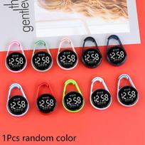 1 vnt. LED Mini elektroninis laikrodis Jutiklinis skaitmeninis kišeninis laikrodis Naktinis apšvietimas Pakabinami laikrodžiai Raktų pakabukas Mokinių reikmenys 1Pc Square Random black