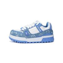 LOUIS VUITTON Sportbačiai Maxi žemi Riedlentės batai Unisex Jūros mėlyni 1ACWHU 37.5 jūros mėlyna spalva