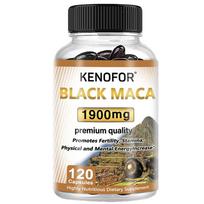 Ekologiškos juodosios makos kapsulės 1900 mg porcijoje, 120 kapsulių 60 dienų atsarga Maisto papildas 120 Capsules