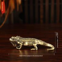 Retro Antique Copper Crocodile Sculpture Feng Shui Prosperity Decor Art Craft for Hotel Lobby Home Shop Business Decoration A2 black
