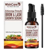 WishCare antakių ir blakstienų augimo serumas 30 ml storesniems antakiams ir ilgesnėms blakstienoms su natūraliais aliejais ir vitaminu E black