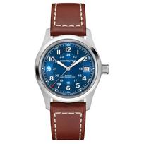HAMILTON Khaki Field Series Little Red Riding Hood Automatic mechanical movement watch 38mm blue dial stainless steel case cowhide strap H70455540 mėlyna