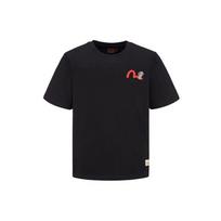 Evisu Full Fishing Festival And Buddha Head Print T-Shirt Men T-Shirts Black 2ESHTM1TS620XX L black