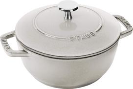 Staub Wa-NABE S 16cm Campagne Cast Iron Enamel Casserole Dish for Waterless Cooking, Made in France, 40501-476 gray
