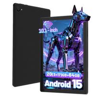 10,1 colio Android 15 planšetė 20GB RAM 64GB ROM aštuonių branduolių 5000 mAh veido ID juoda