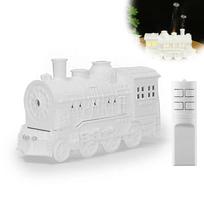 Vintage Train Ultrasonic Air Humidifier with Remote Control Fine Mist Quite 300ML Essential Oil Diffuser for Home Christmas I7Z7 white