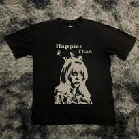 Billie Eilish Happier Than Ever Graphic T Shirt Y2K Streetwear Cotton Tee S-3XL 4XL gray