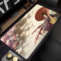 Mouse Pad Extended Gaming Mousepad With Stitched Edges Jujutsu Kaisen Geto Desk Mat NonSlip Base Cool Computer Keyboard Pad 300x800x2mm brown