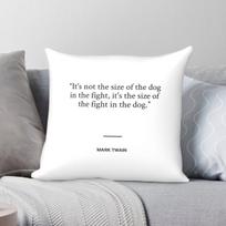 Mark Twain Size Of The Fight In The Dog Square Pillowcase Polyester Linen Velvet Printed Decor Pillow Sofa Seater Cushion Case 30X30CM