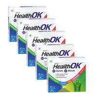 Health Ok Multi Vitamin and Mineral Health Supplement (for Energy and Overall Health with added Immunity) Tablets (Pack of 5)