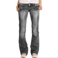 Womens Low Rise Flare Jeans Medium Stretch Slim Embroidered Denim Pants Vintage Washed Bootcut Long Trousers 3 Colors In Stock S juoda