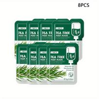 Tea Tree Mud Mask, Tea Tree Anti-Acne Mud Mask, Portable Packaging, Travel Skin Care Products 5pcs blue