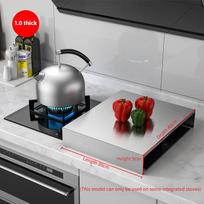 Household Burner Cover Bracket Base Kitchen Induction Cooker Shelf 304 Stainless Steel Gas Stove Cover 30×40×7(1.0 Thick)