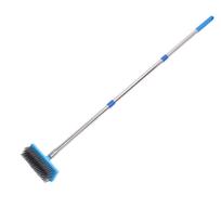 20CM Kietas valymo šepetys Teleskopinė rankena Plieninio vielos šveitimo šluota Nešvarumams, samanoms valyti Lauko grindų, denio, sodo, garažo
