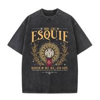 Esquie Clair Obscur Expedition 33 Vintage plauti marškinėliai Žaidimų gerbėjų dovana Marškinėliai Vyrams Moterims Drabužiai Mada Marškinėliai trumpomis rankovėmis S įvairiaspalvis