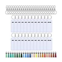 72Pcs Keychains Set Includes 24Pcs Lobster Clasp 24Pcs White Lip Holder Keychains With Keyrings 24Pcs Tassel Pendants 1 white