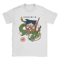 Mens Son Goku TShirt Unisex Childrens Casual Short Sleeve 2026 Summer Dragon Ball Retro Print HighQuality Cotton Tee 2XL white