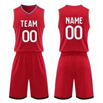 Men’s Sleeveless Basketball Uniform Set V Neck Athletic Jersey and Shorts Sportswear for Training and Games 24 raudona