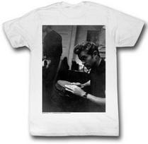 James Dean 1950 Icon Legend Playing Bongo Drum Men T Shirt L gray
