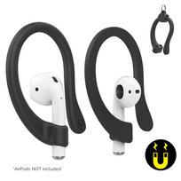 Magnetic Silicone Anti-Lost Ear Hooks for AirPods 1/2/3/Pro/Pro 2 – Secure Sport Straps (1 Pair) juoda