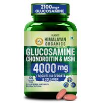 Vlado’S Himalayan Organics Gliukozamino Chondroitino MSM tabletės | Kremzlių ir sąnarių palaikymo maisto papildas | Gliukozaminas sąnariams Malšina skausmą ir Sti
