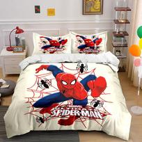 Marvel Ultimate Spider-Man Dizaino Patalynės Antklodės Užvalkalų Rinkinys Antklodės Užvalkalas Pagalvių Užvalkalai  (1*Antklodės užvalkalas, 2*Pagalvių užvalkalai, be antklodės įdaro) 135x200cm white