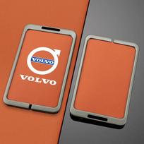 For Volvo EM90 EX30 2024 Polestar Zinc Alloy Leather Car Smart NFC Card Key Case Full Cover Shell Holder Protector Accessories RU1