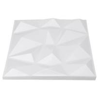 3D baltos dekoratyvinės interjero sienų plokštės, putplasčio tapetų danga, plastikinės dailylentės plytelės, PVC drėgmei atsparios interjero plokštės, TV fonas white