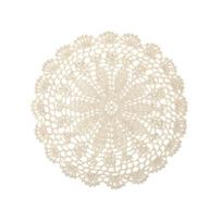 Apvalios nertos servetėlės Shabby Chic staltiesė Naujas stalo kilimėlis Beige 25cm white