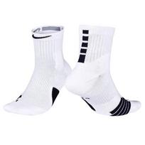 NIKE Vyriškos ir moteriškos kojinės, Greitai džiūstančios krepšinio kojinės, Sportinės kojinės, Vidutinio ilgio kojinės, Viena pora, SX7625-100 Baltos, Dydis S white