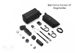 DJI Osmo Pocket 4P Vlog Combo kamera su stabilizatoriumi ir papildomais priedais