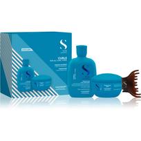 Alfaparf Milano Semi Di Lino Curls Duo Kit dovanų rinkinys visų tipų garbanotiems plaukams 3 vnt.