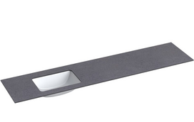 Praustuvas su stalviršiu Kame Universal, WP/20-3/H11-P3-L, 200 cm, Juodasis mėnulis HPL