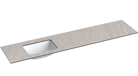Praustuvas su stalviršiu Kame Universal, WP/20-3/H12-P3-L, 200 cm, Pilkas mėnulis HPL